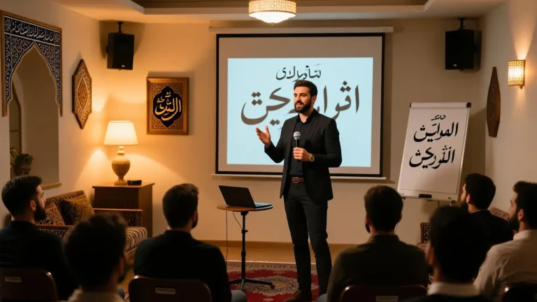 یک مرد در کلاس فن بیان