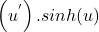 \[\left(u^'\right).sinh(u)\]